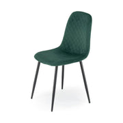 Scaun K608, verde, stofa catifelata/metal, 45x52x88 cm