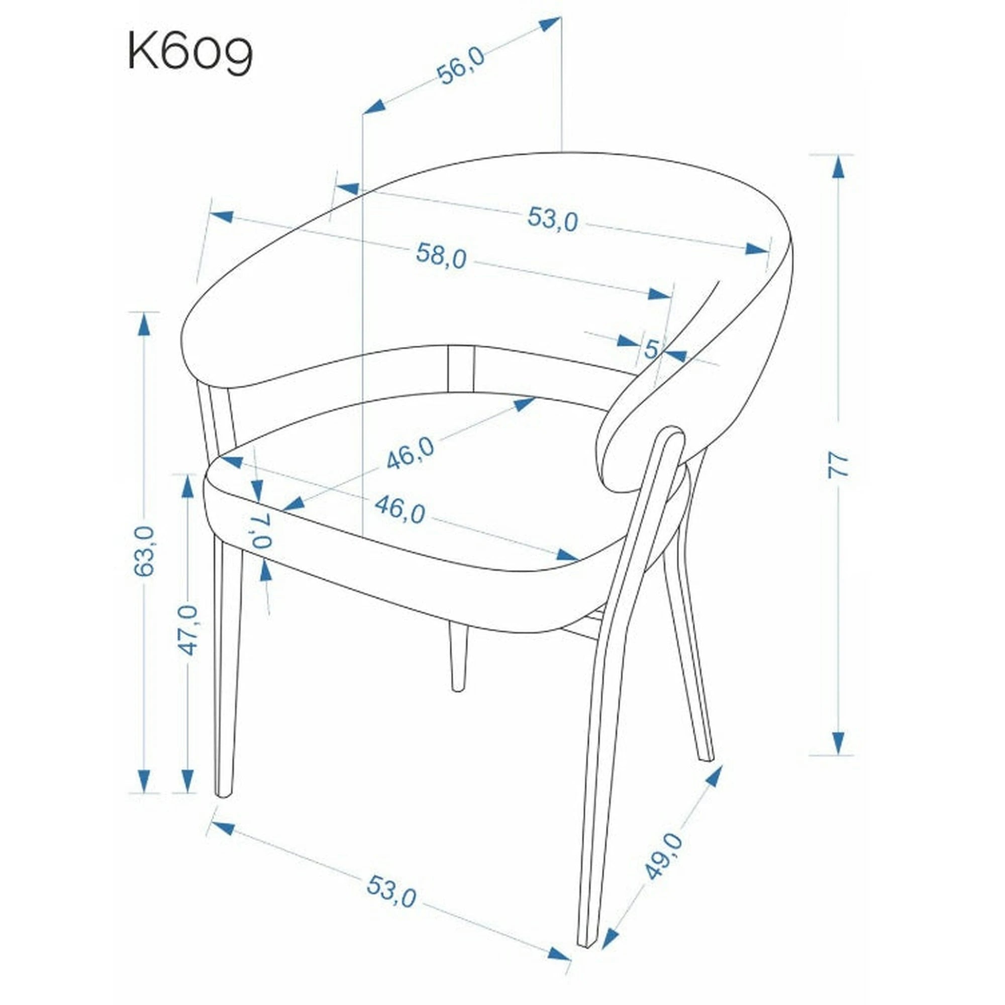 Scaun K609, bej/negru, stofa clasica/metal, 53x56x77 cm