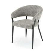 Scaun K609, gri/negru, stofa clasica/metal, 53x56x77 cm