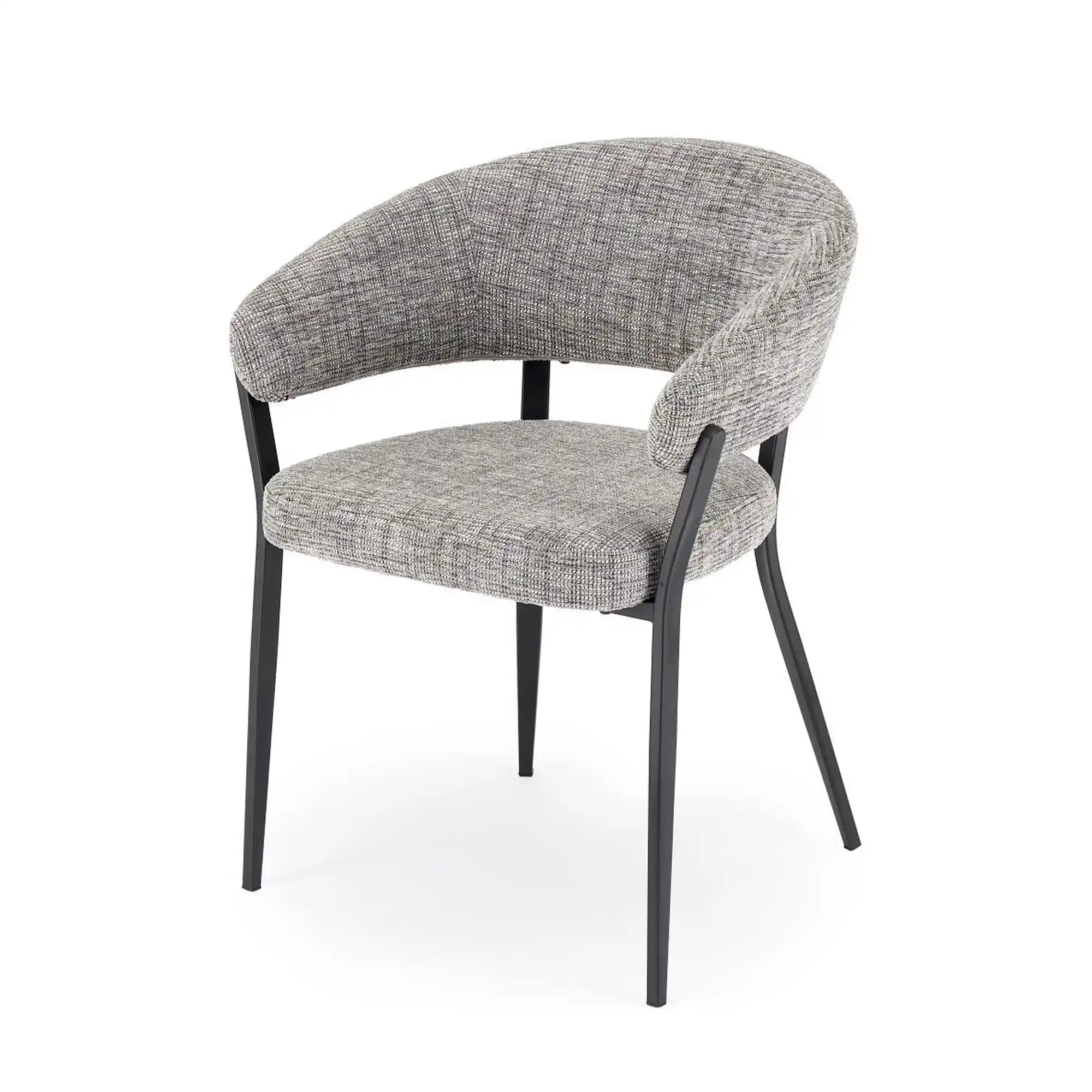 Scaun K609, gri/negru, stofa clasica/metal, 53x56x77 cm