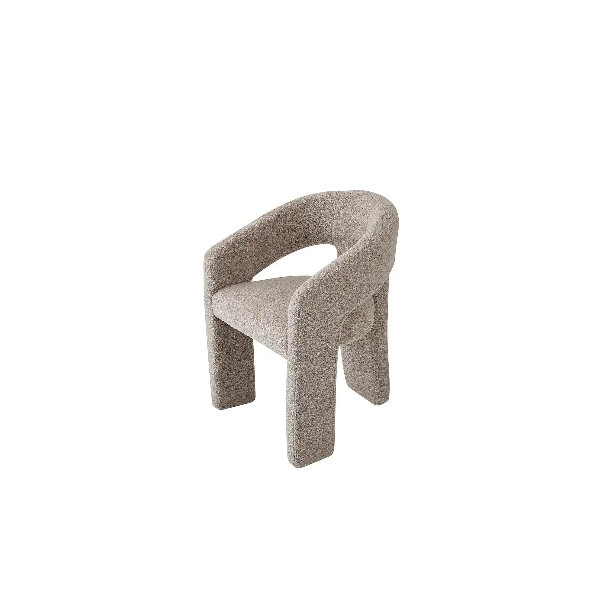 Scaun K612, stofa buclata bej, 56x54x76 cm
