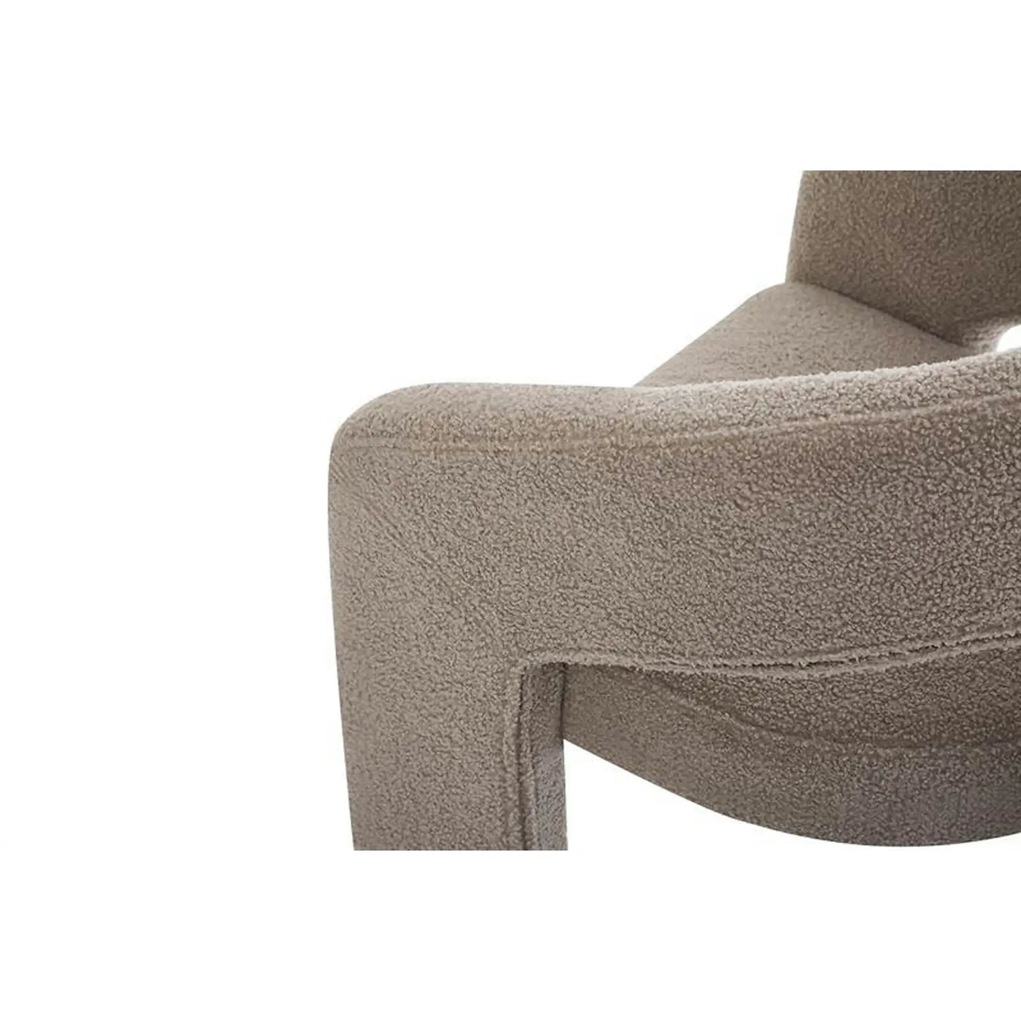 Scaun K612, stofa buclata bej, 56x54x76 cm