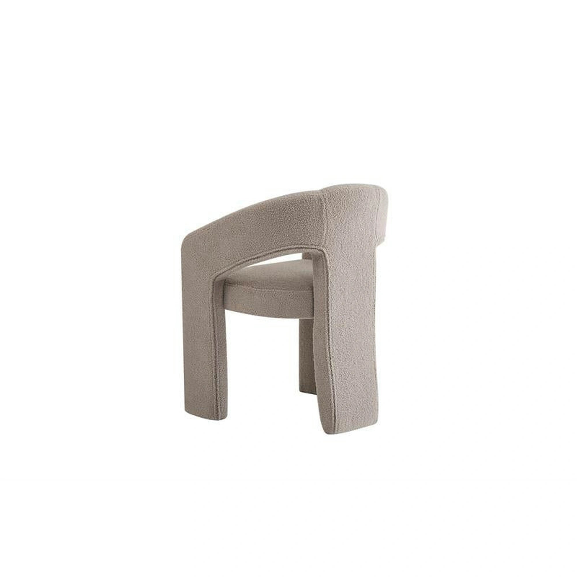 Scaun K612, stofa buclata bej, 56x54x76 cm
