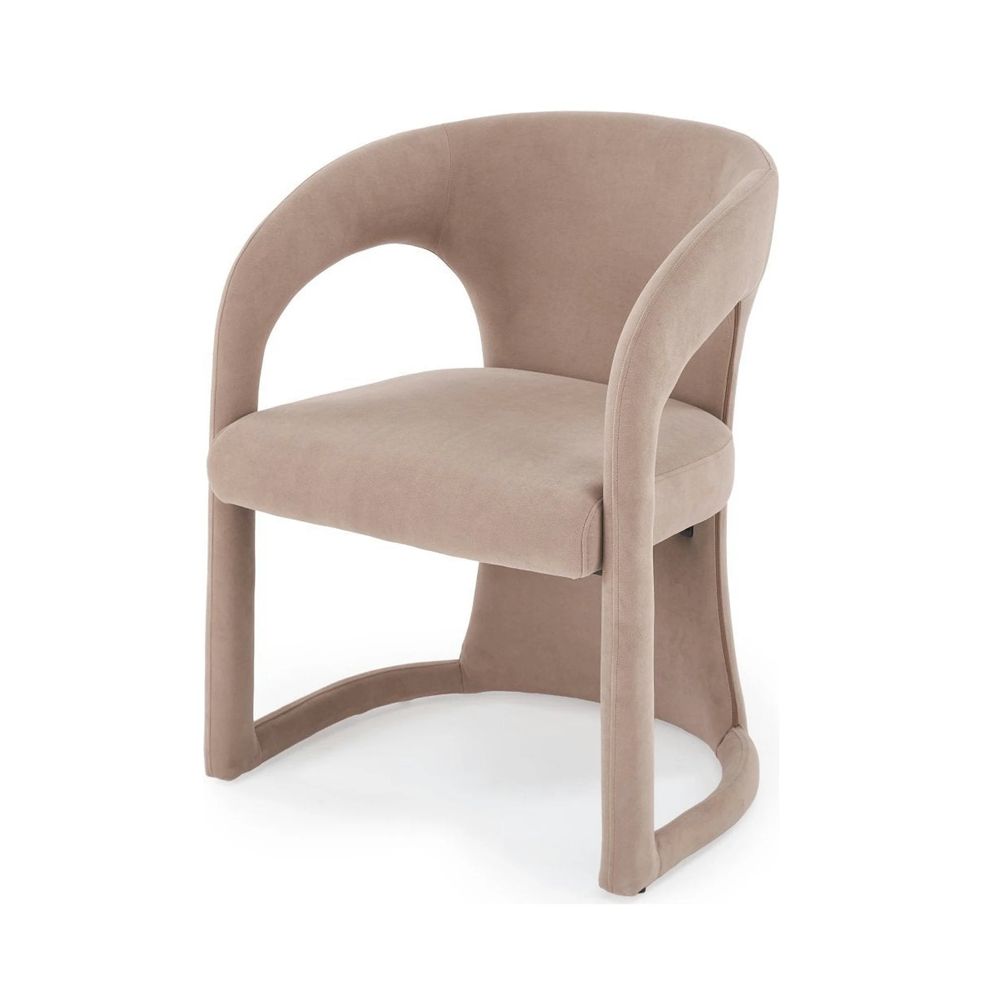 Scaun K615, bej, stofa catifelata, 60x58x78 cm