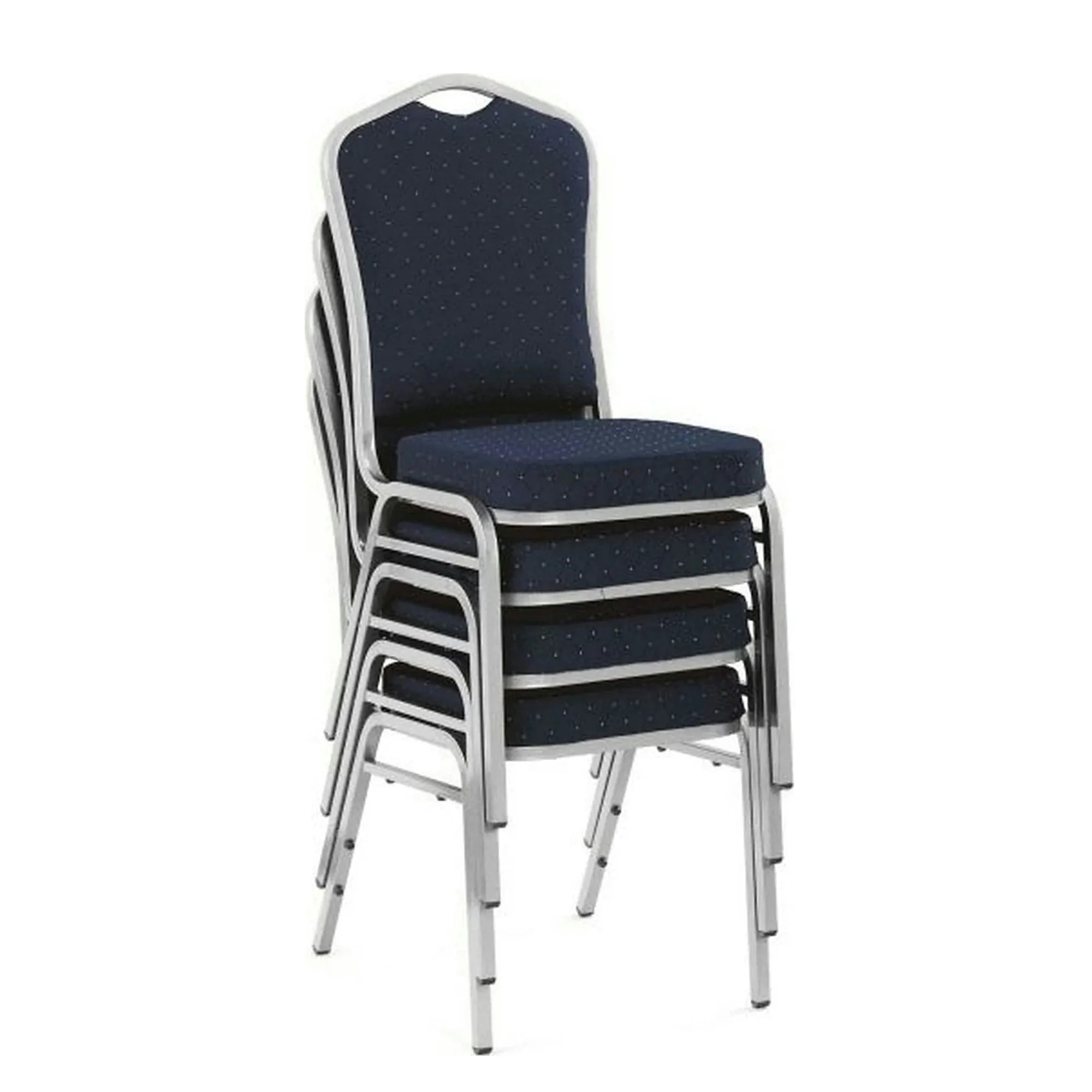 Scaun K66-S, albastru/argintiu, stofa clasica/metal, 45X48X93 CM