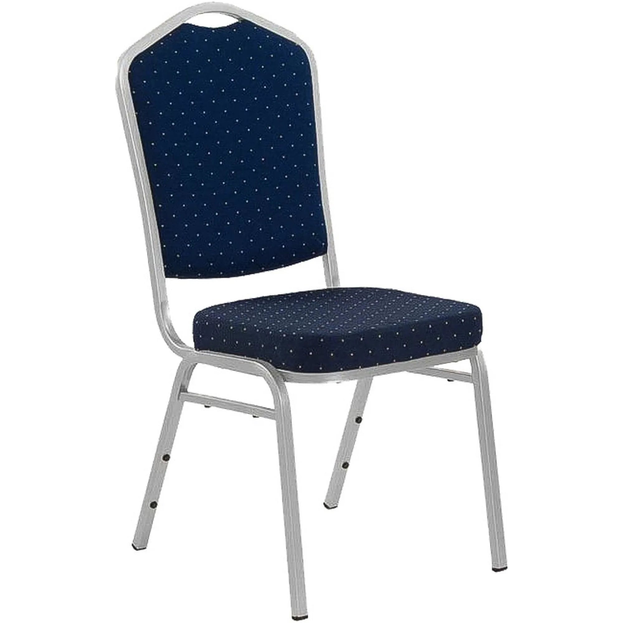 Scaun K66-S, albastru/argintiu, stofa clasica/metal, 45X48X93 CM