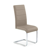 Scaun K85, cappuccino/crom, piele ecologic/metal, 42x56x100 cm