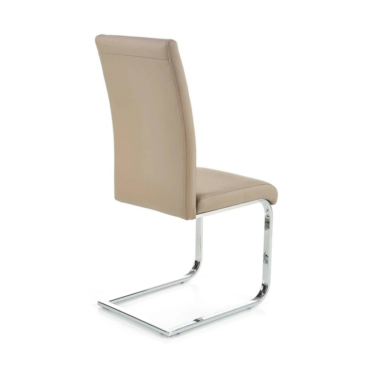 Scaun K85, cappuccino/crom, piele ecologic/metal, 42x56x100 cm