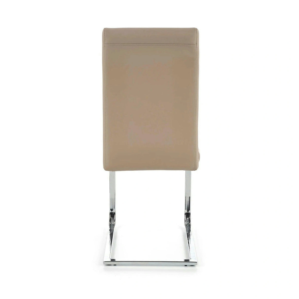 Scaun K85, cappuccino/crom, piele ecologic/metal, 42x56x100 cm