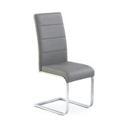Scaun K85, gri/crom, piele ecologic/metal, 42x56x100 cm