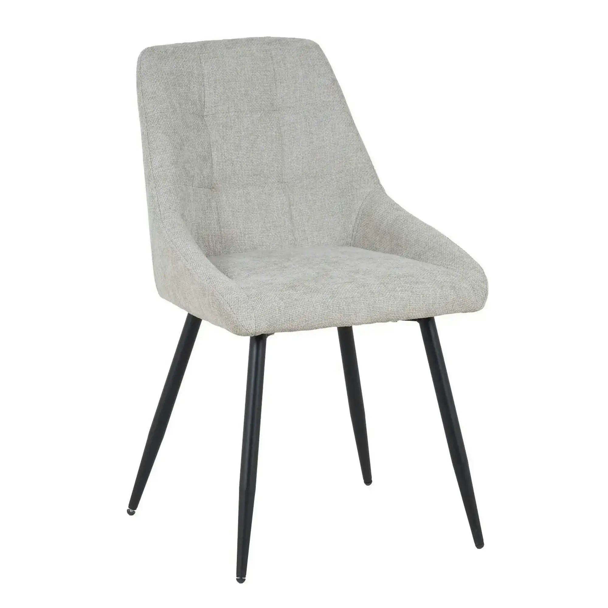 Scaun KENT, grej/negru, stofa clasica/metal, 50x60x84 cm