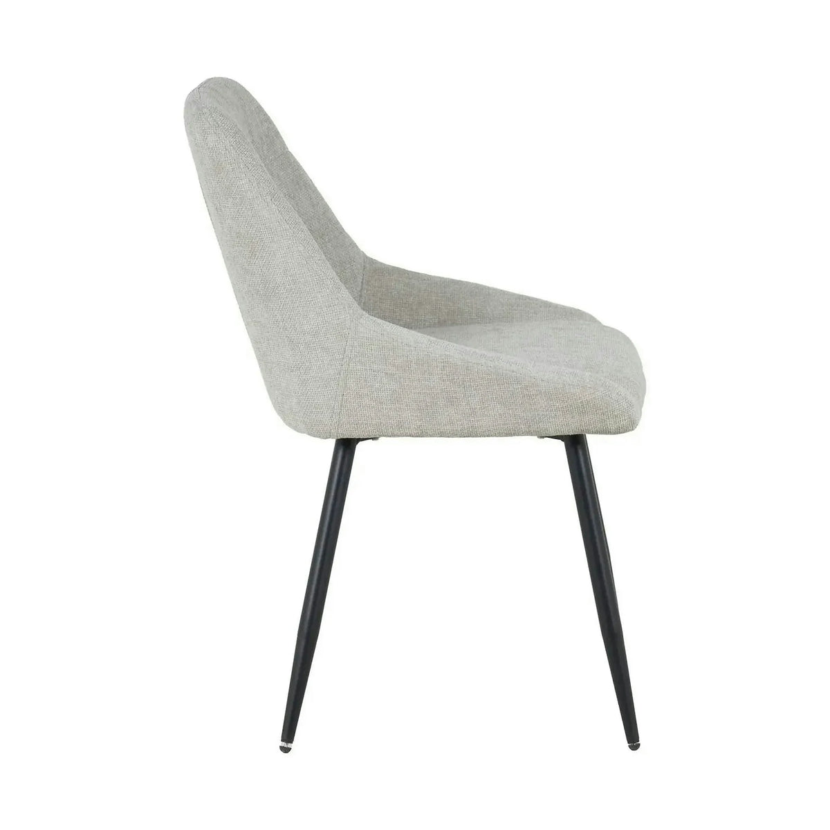 Scaun KENT, grej/negru, stofa clasica/metal, 50x60x84 cm
