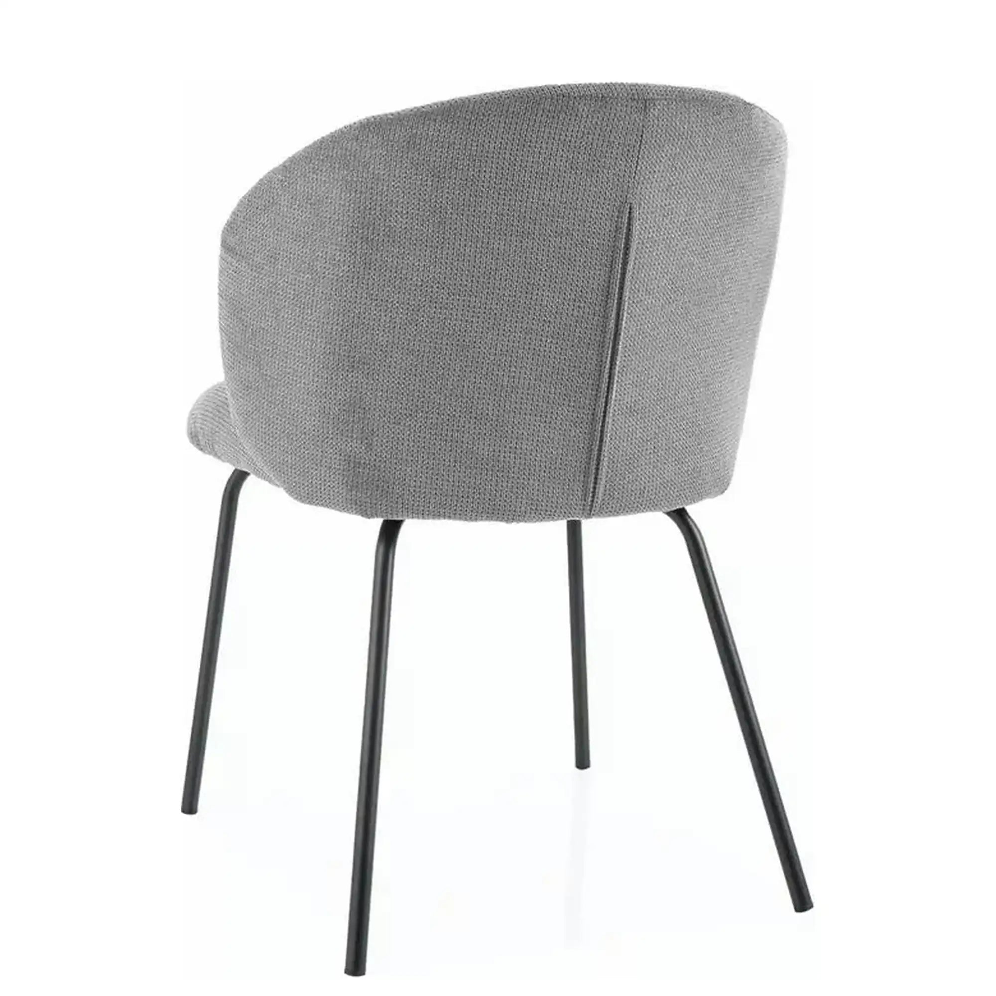 Scaun KEVIN, gri/negru, stofa clasica/metal, 57x44x79 cm