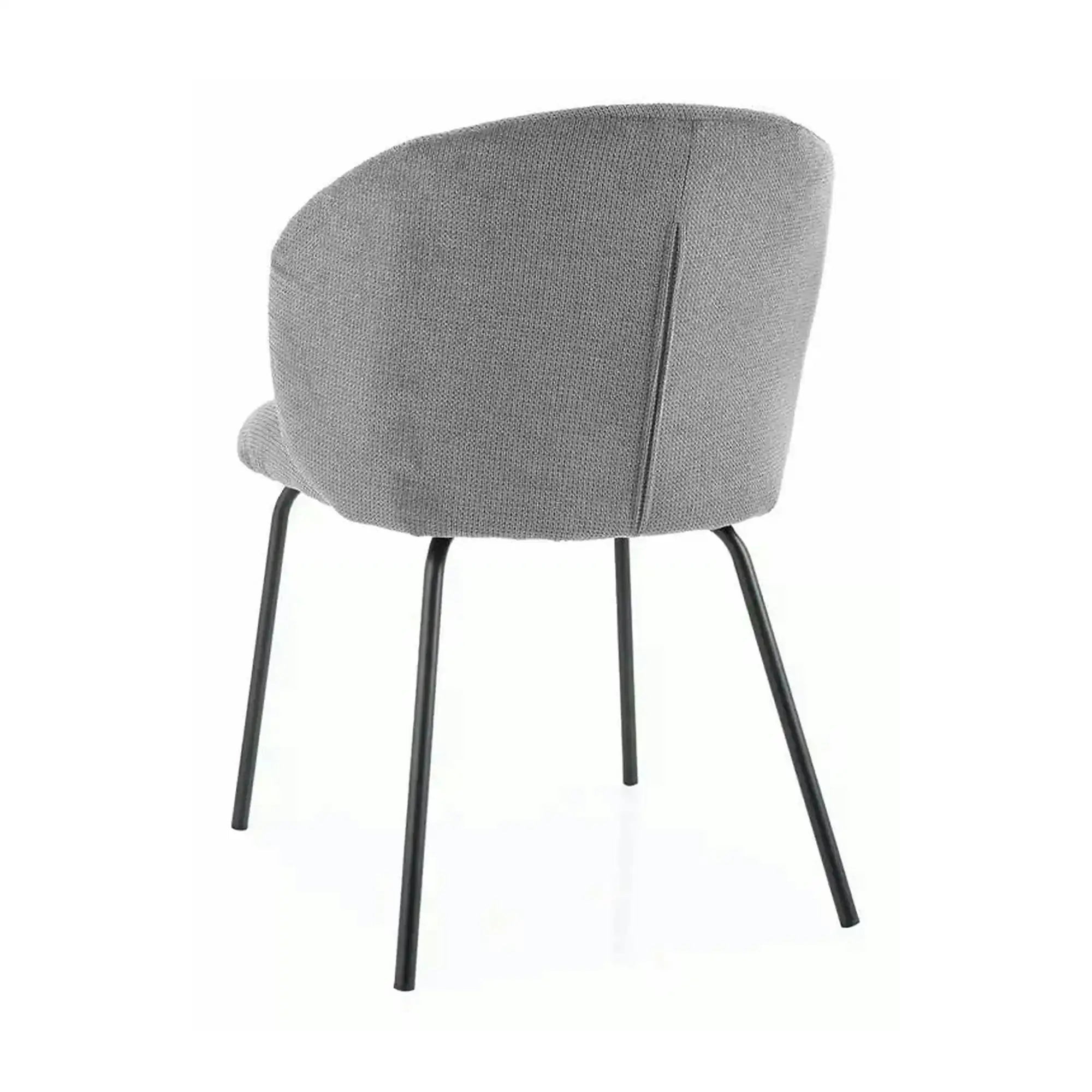 Scaun KEVIN, gri/negru, stofa clasica/metal, 57x44x79 cm