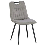 Scaun KIP, grej/negru, stofa clasica/metal, 45x59x89 cm