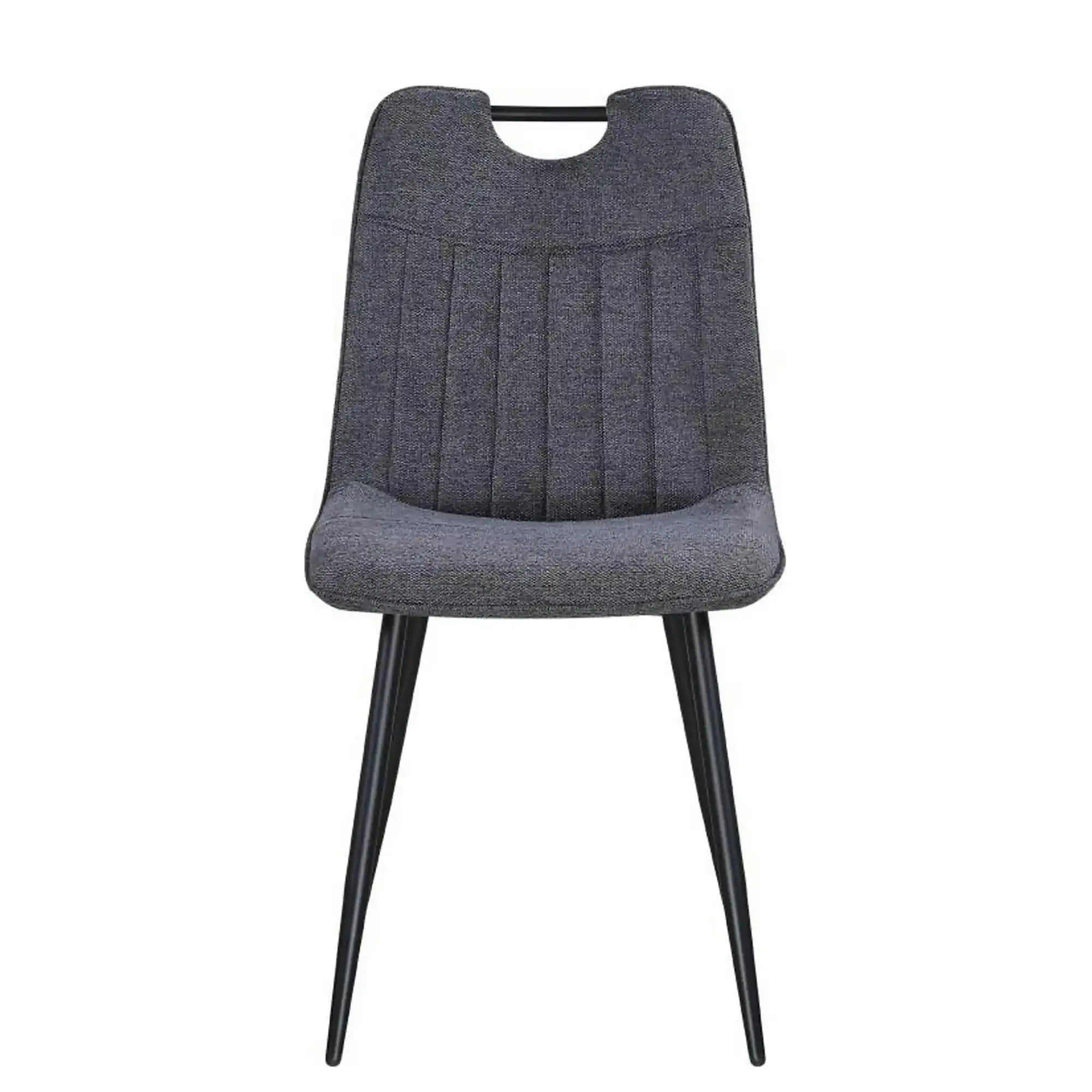 Scaun KIP, gri/negru, stofa clasica/metal, 45x59x89 cm