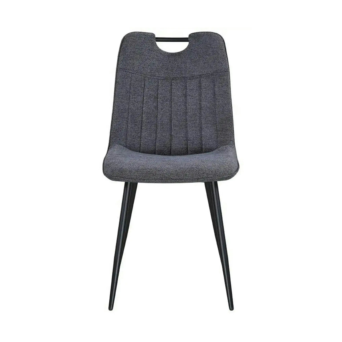 Scaun KIP, gri/negru, stofa clasica/metal, 45x59x89 cm