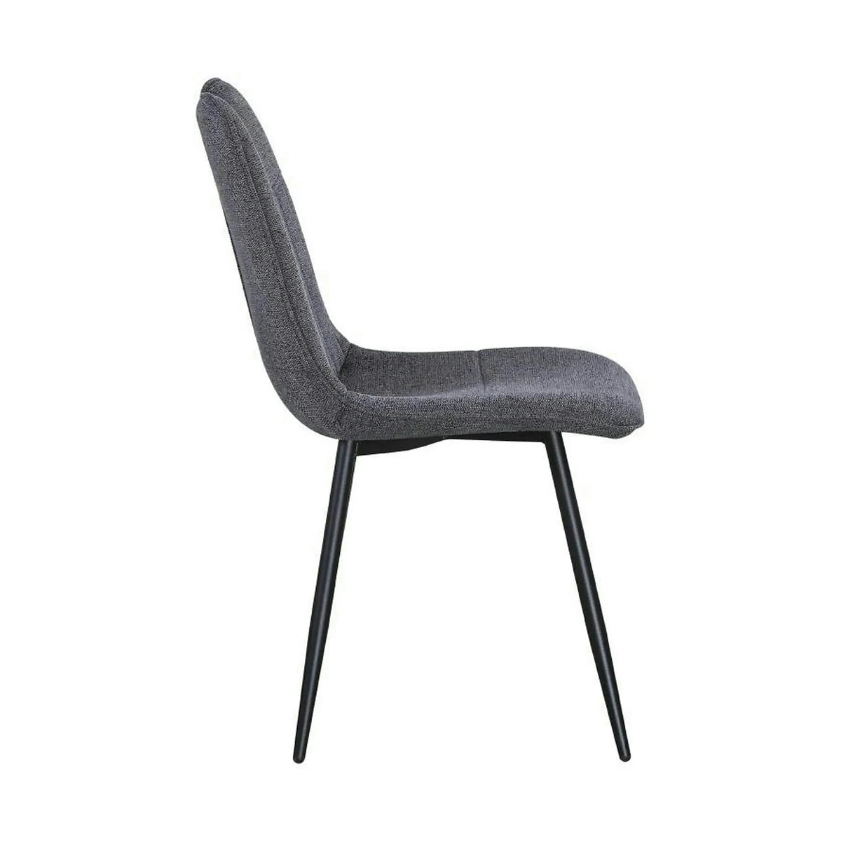 Scaun KIP, gri/negru, stofa clasica/metal, 45x59x89 cm