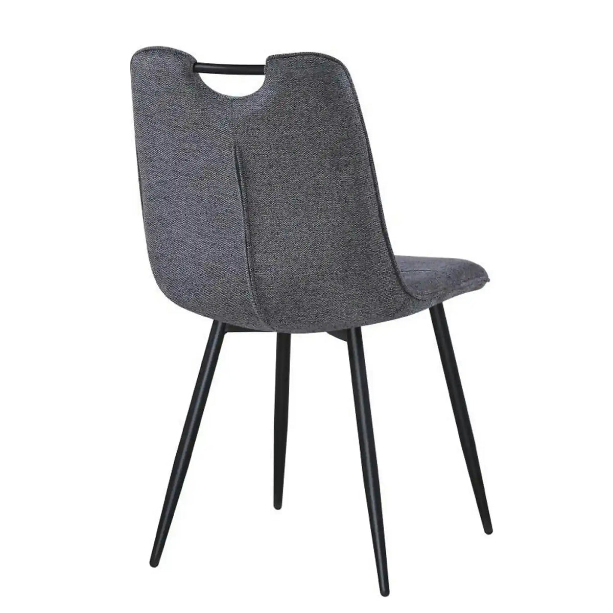 Scaun KIP, gri/negru, stofa clasica/metal, 45x59x89 cm