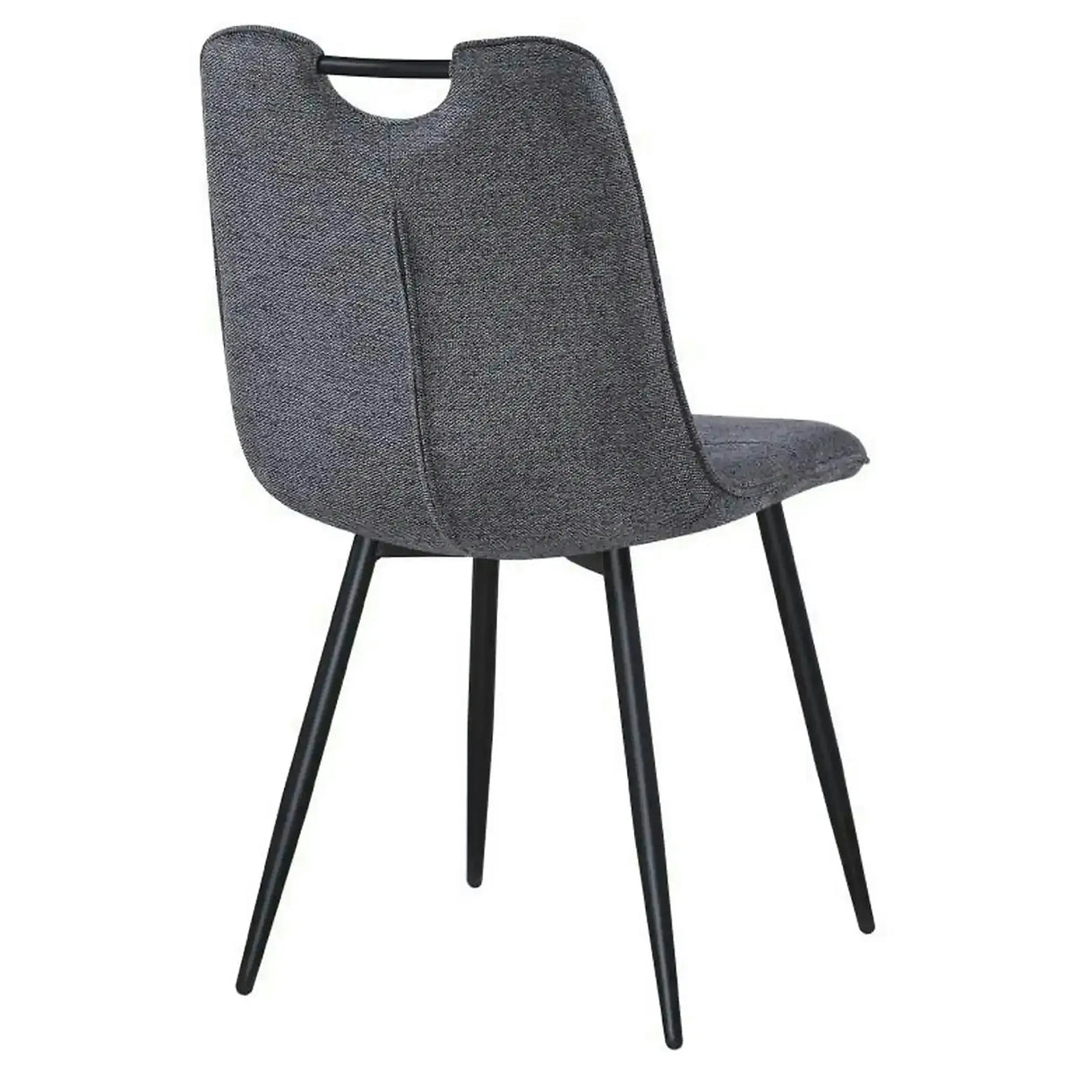 Scaun KIP, gri/negru, stofa clasica/metal, 45x59x89 cm
