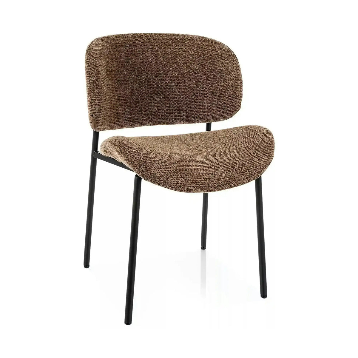 Scaun KISO, cappuccino/negru, stofă/metal, 59x46x81 cm