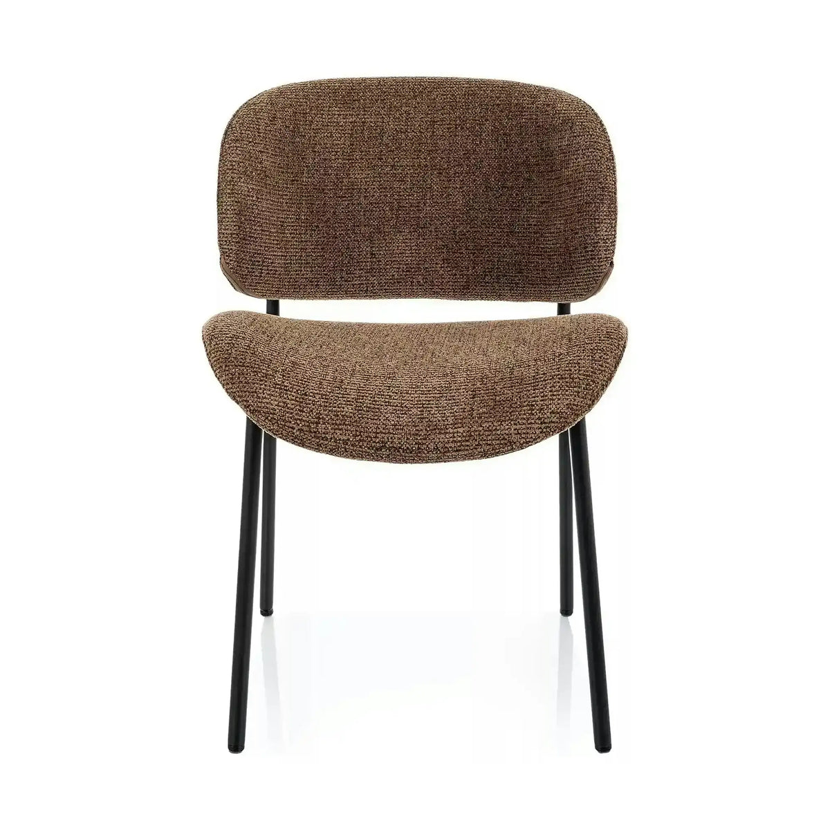 Scaun KISO, cappuccino/negru, stofă/metal, 59x46x81 cm