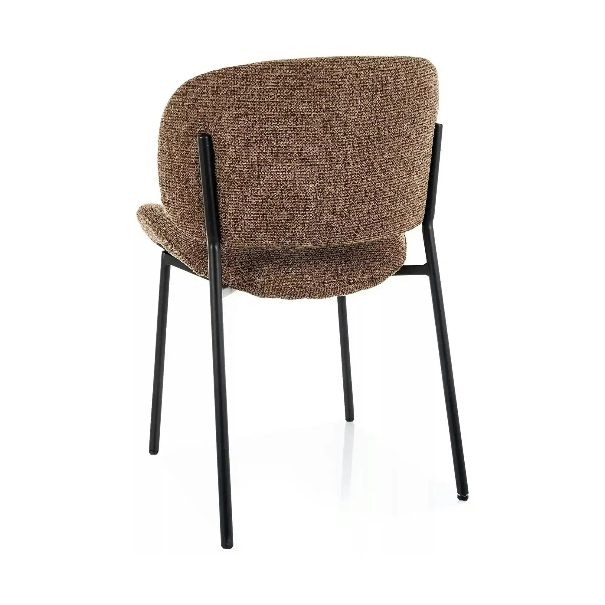 Scaun KISO, cappuccino/negru, stofă/metal, 59x46x81 cm