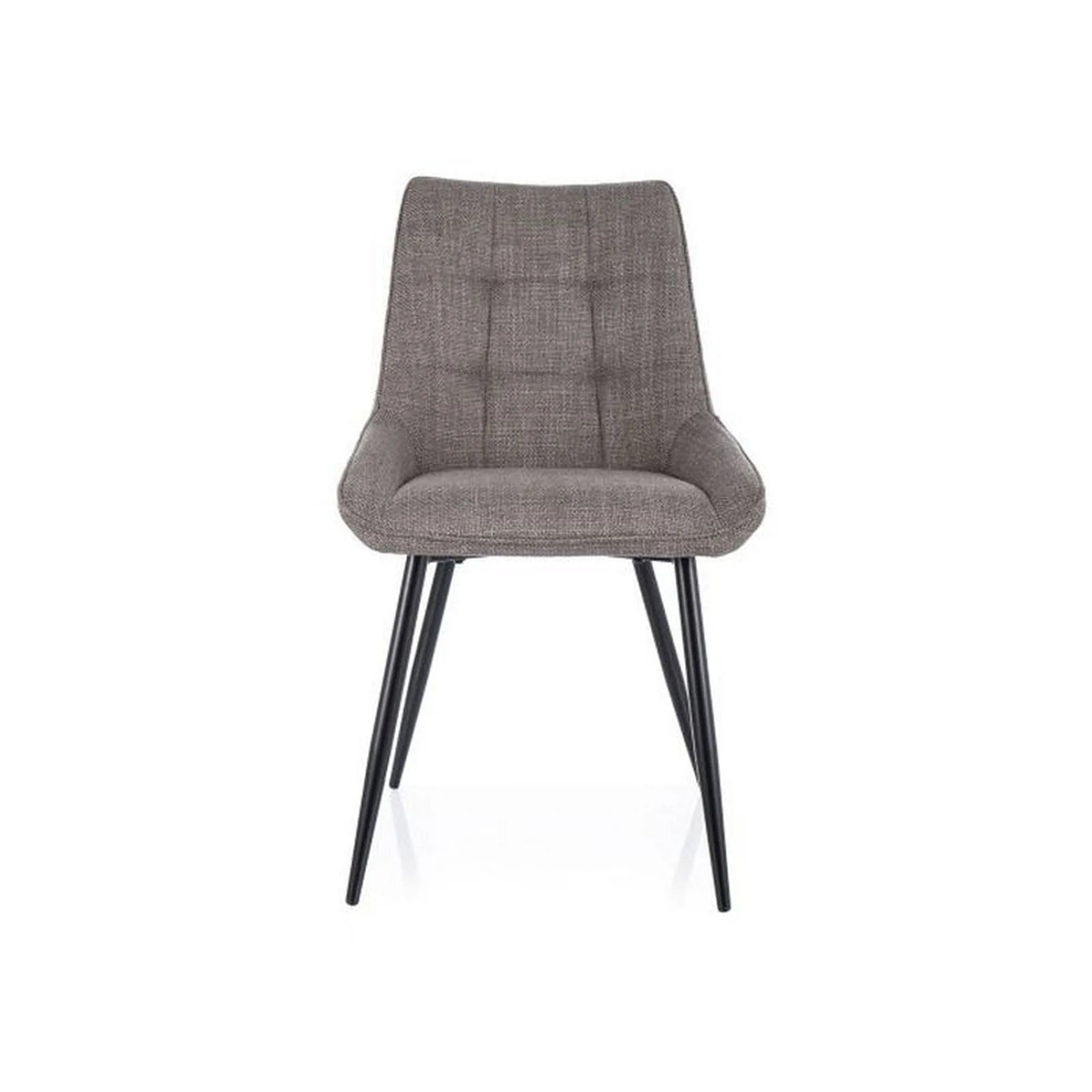 Scaun KLIF, bej/negru, stofa clasica/metal, 50x42x88 cm