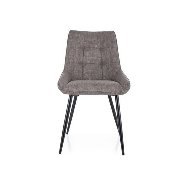 Scaun KLIF, bej/negru, stofa clasica/metal, 50x42x88 cm