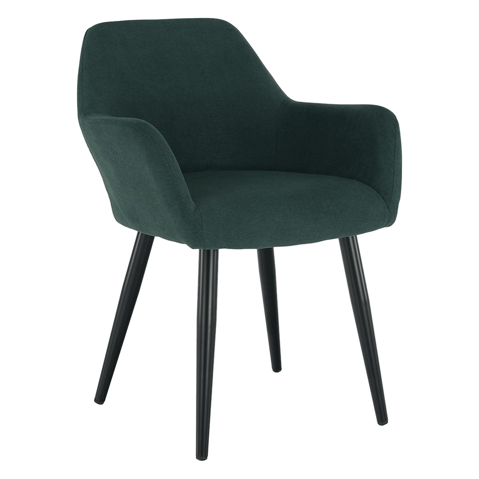 Scaun LACEY, verde/negru, stofa clasica/metal, 55x61x81 cm