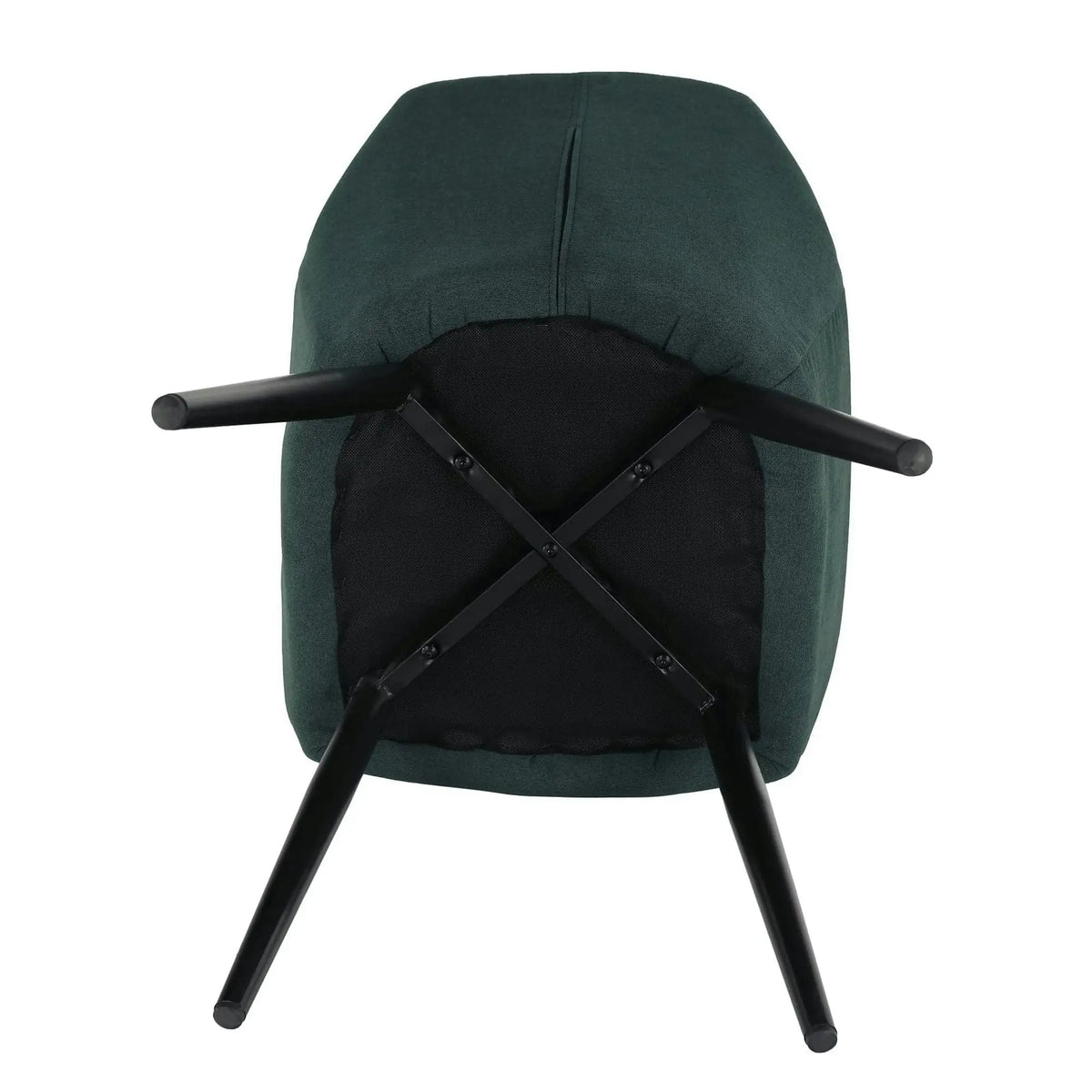 Scaun LACEY, verde/negru, stofa clasica/metal, 55x61x81 cm