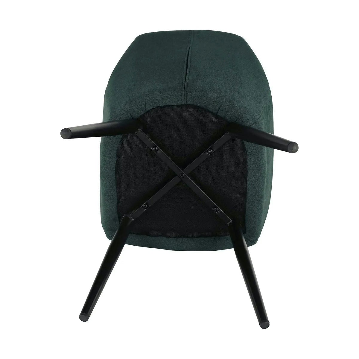 Scaun LACEY, verde/negru, stofa clasica/metal, 55x61x81 cm