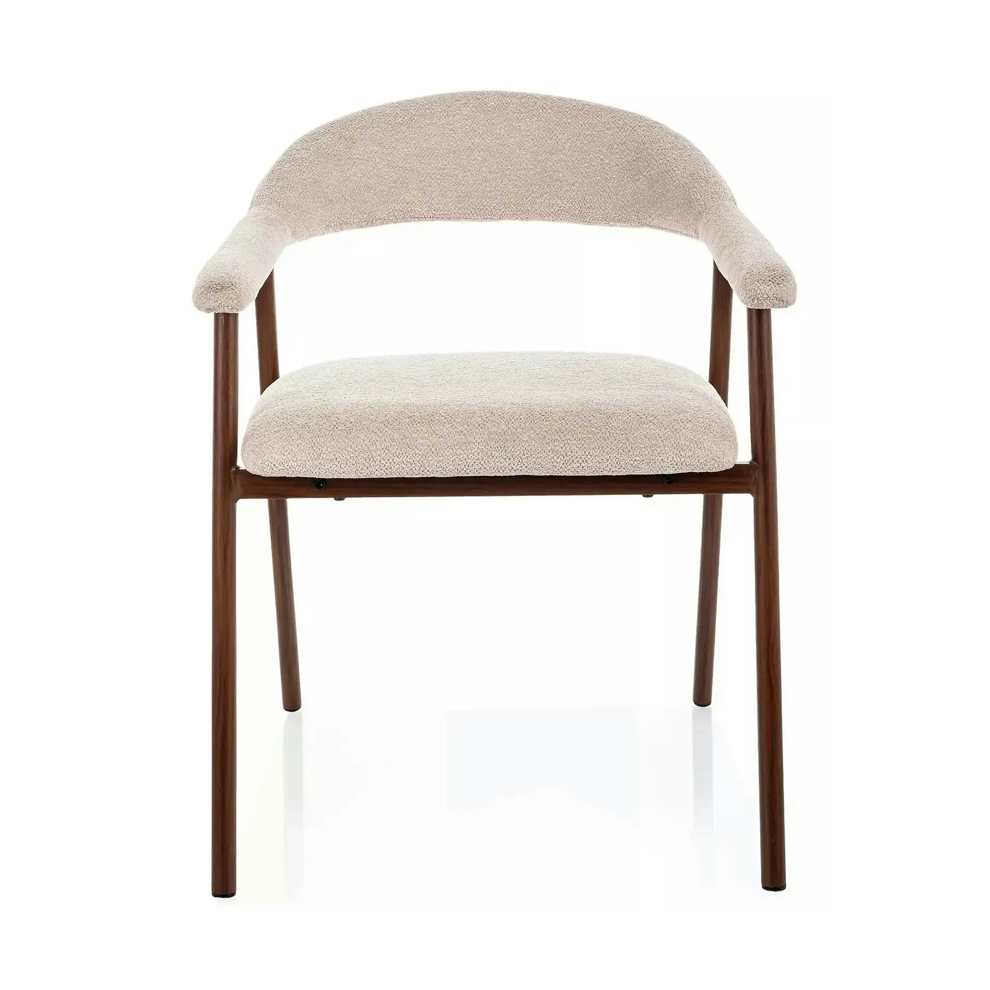 Scaun LAGOS D, bej/nuc, stofă/metal, 57x47x76 cm