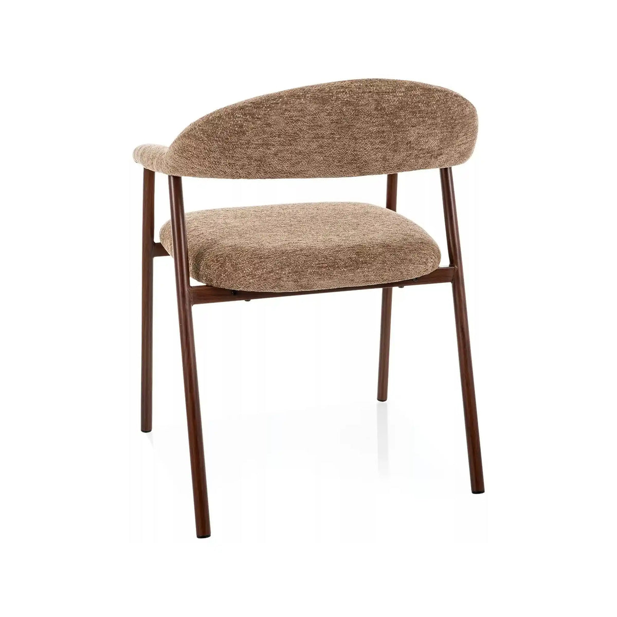 Scaun LAGOS D, latte/nuc, stofă/metal, 57x47x76 cm