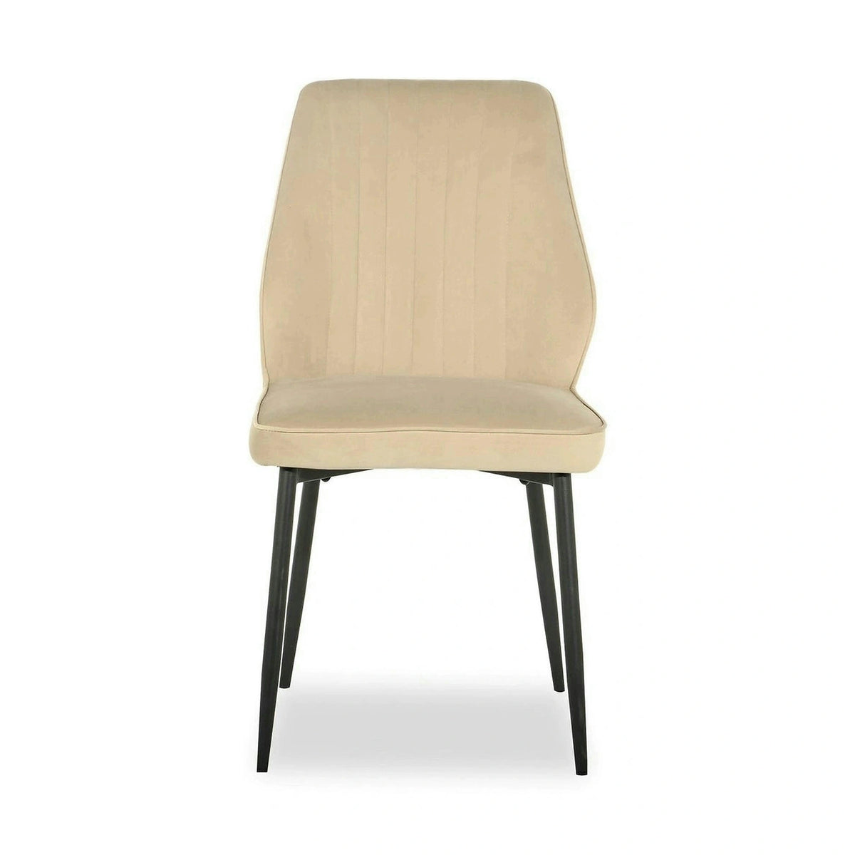 Scaun LEX, bej/negru, stofa catifelata/metal, 47x60x89 cm