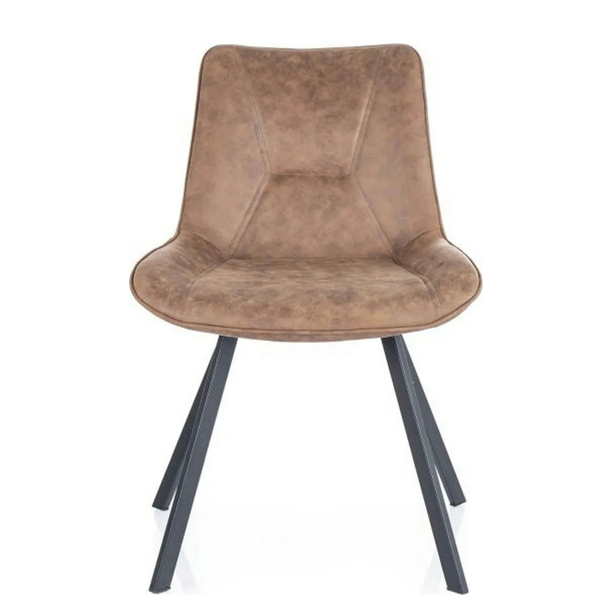 Scaun LINK, maro/negru, stofa microfibra/metal, 53x43x85 cm