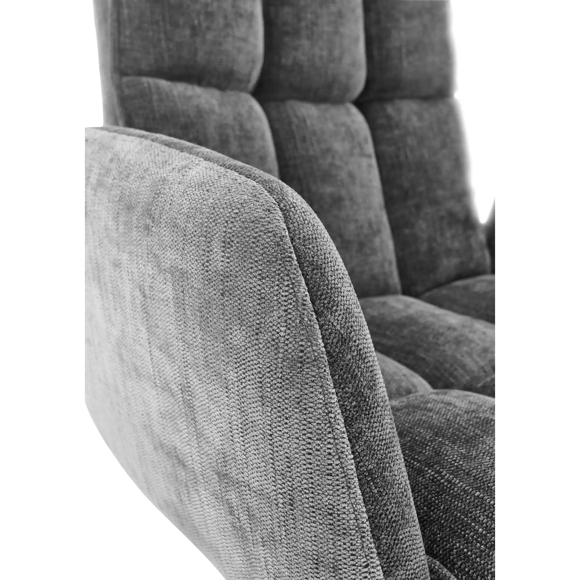 Scaun LIVIA, gri inchis/negru, stofa clasica/metal, 60x67x90 cm