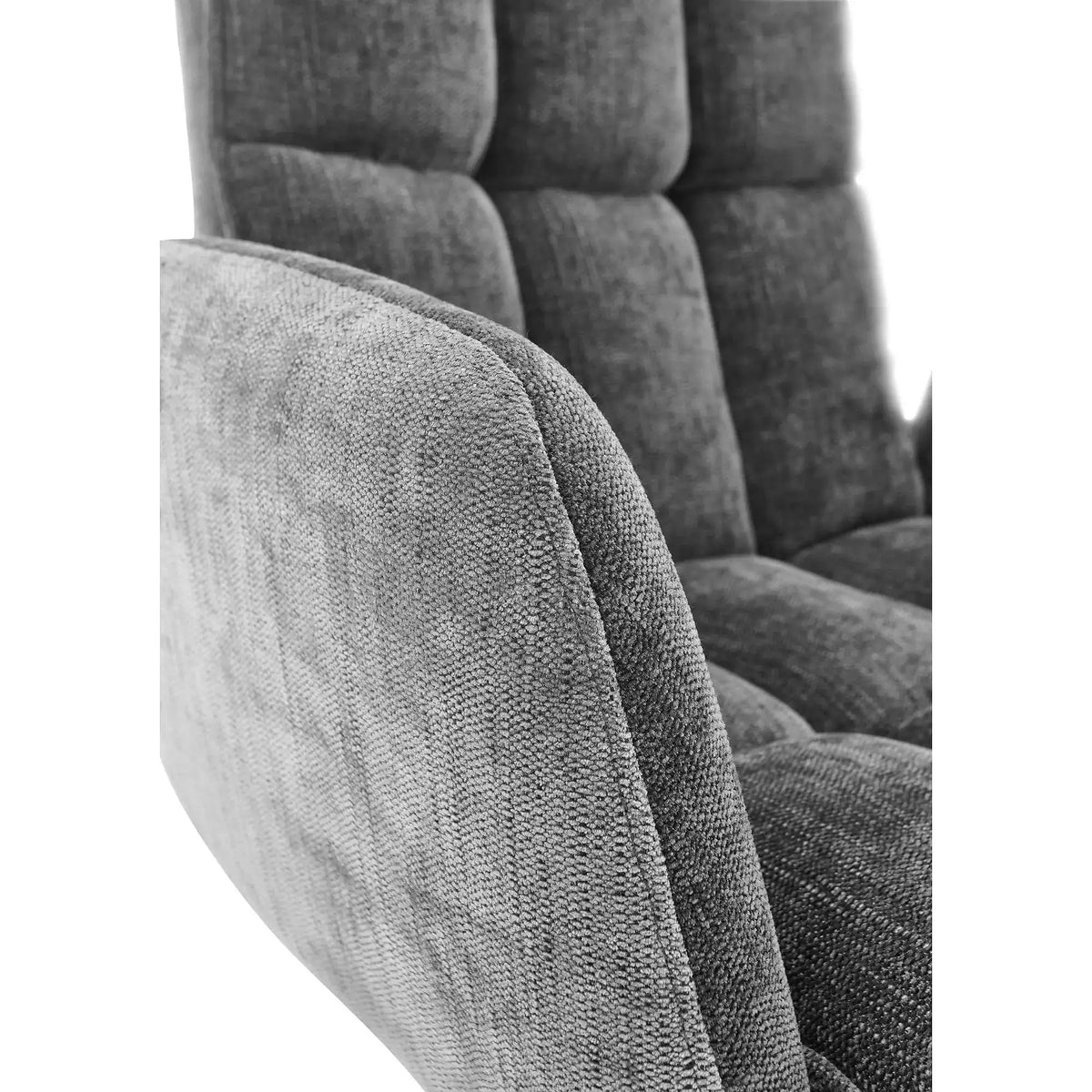 Scaun LIVIA, gri inchis/negru, stofa clasica/metal, 60x67x90 cm