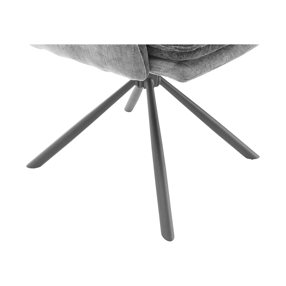 Scaun LIVIA, gri inchis/negru, stofa clasica/metal, 60x67x90 cm