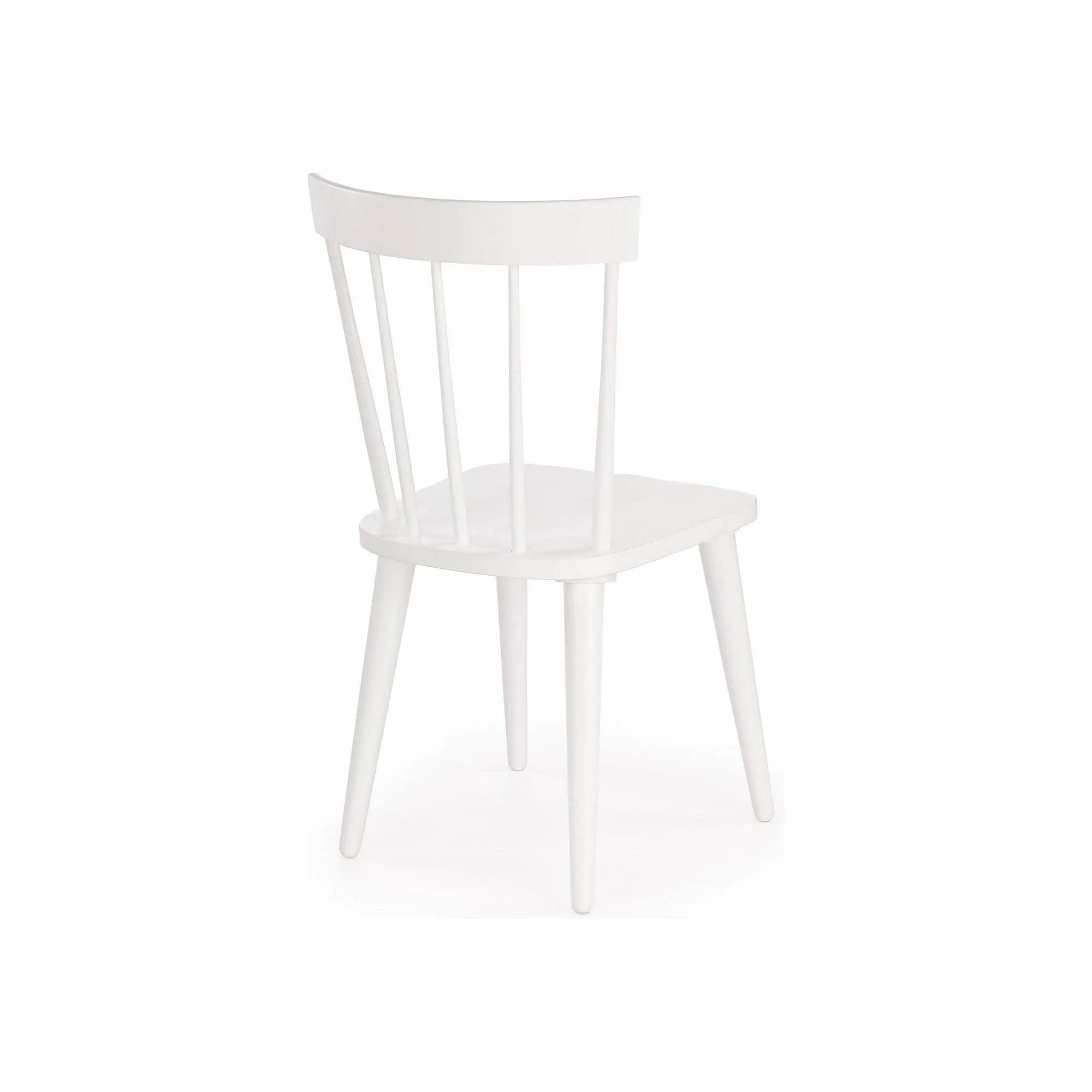 Scaun living Barkley, alb, lemn de cauciuc, 44x50x86 cm