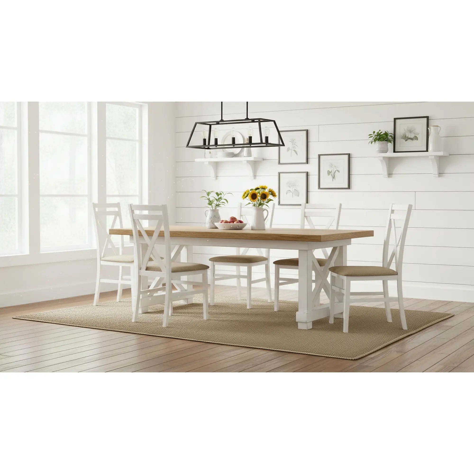 Scaun living Dariusz, bej/alb, stofa clasica/lemn, 45X43X90 CM