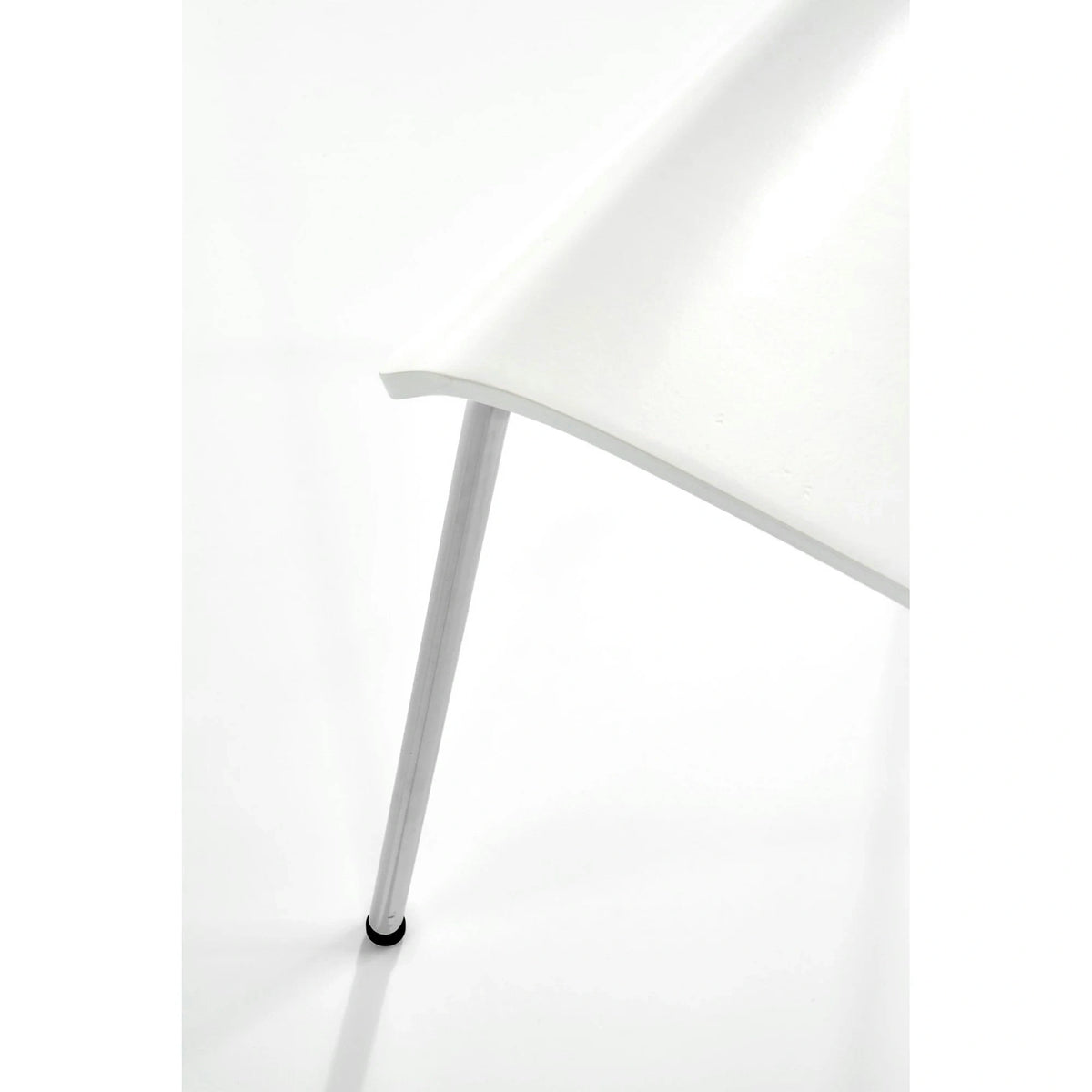 Scaun K155, alb/crom, placaj indoit/metal, 43x47x85 cm