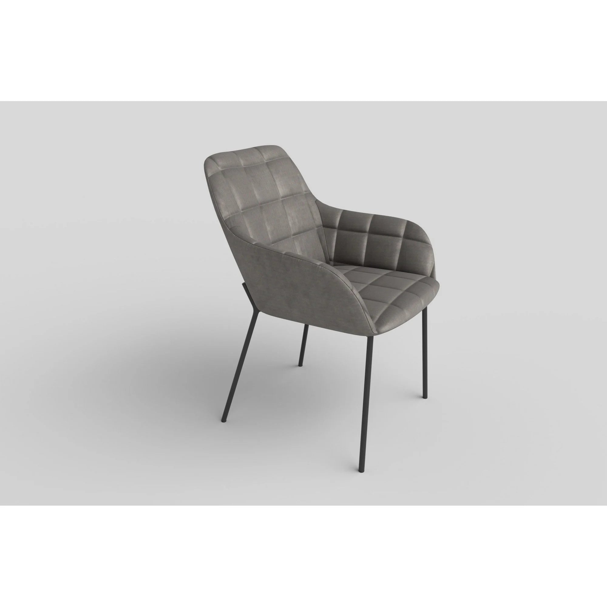 Scaun living K305, gri/negru, stofa catifelata/metal, 58x57x80 cm