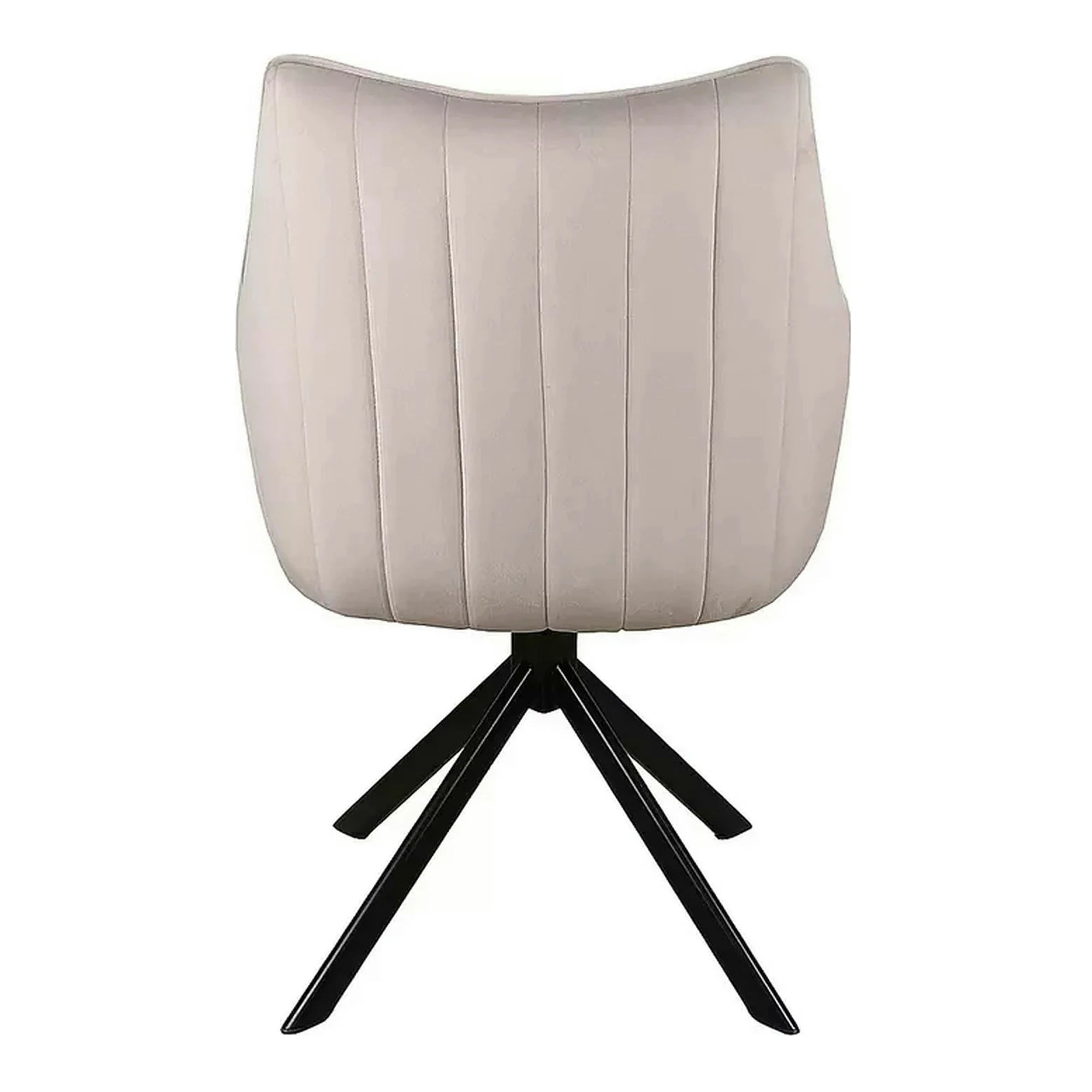 Scaun living rotativ AZALIA, gri deschis/negru, stofa catifelata/metal, 61x44x86 cm