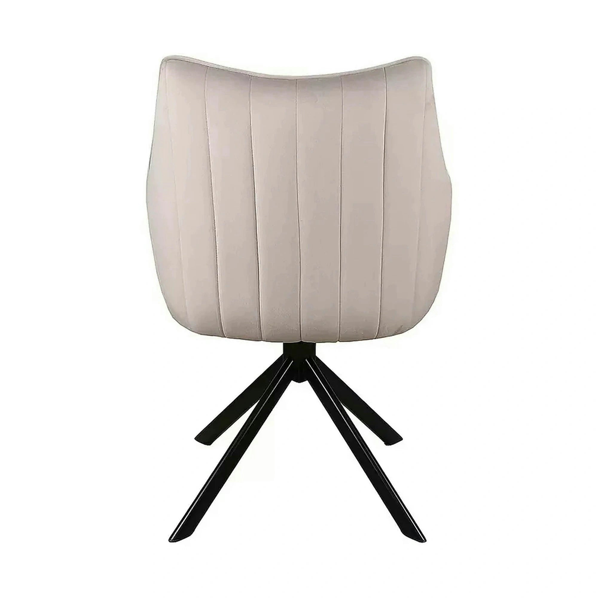 Scaun living rotativ AZALIA, gri deschis/negru, stofa catifelata/metal, 61x58x86 cm