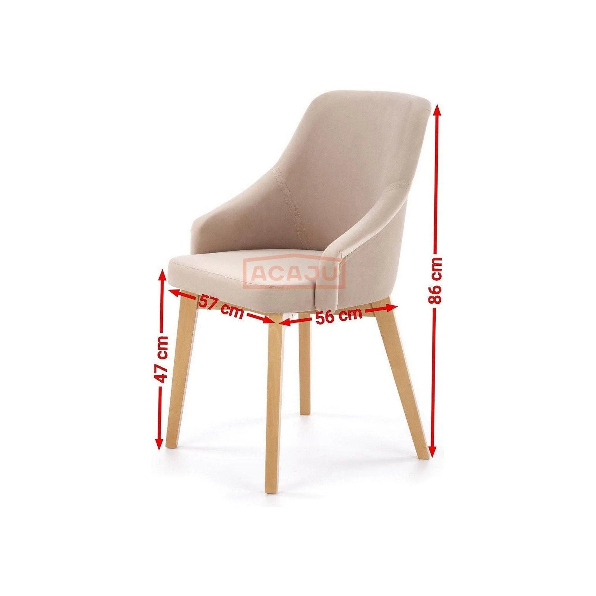 Scaun living Toledo 2, bej,  57X56X86 CM