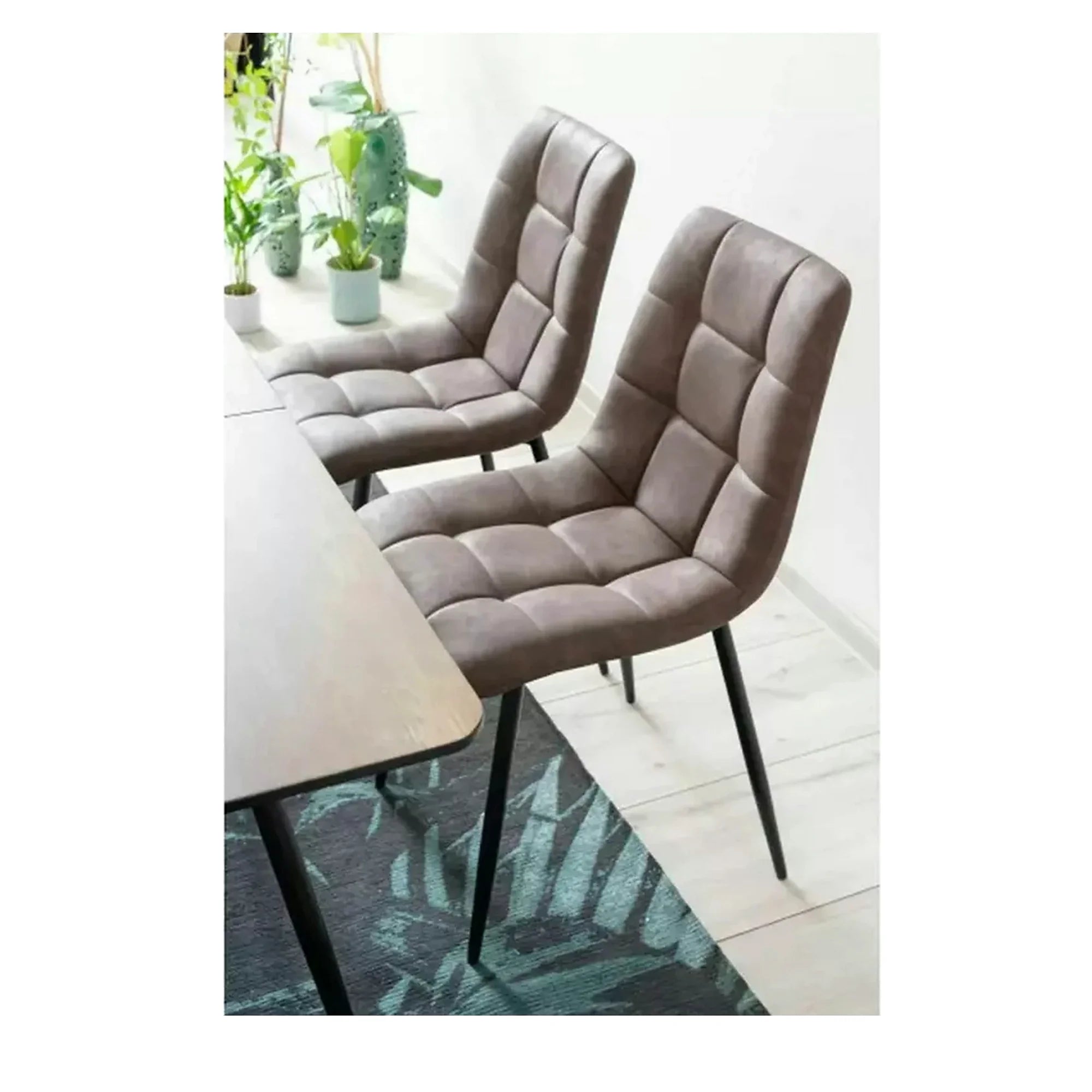Scaun LOOK, maro/negru, piele ecologic/metal, 45x38x88 cm