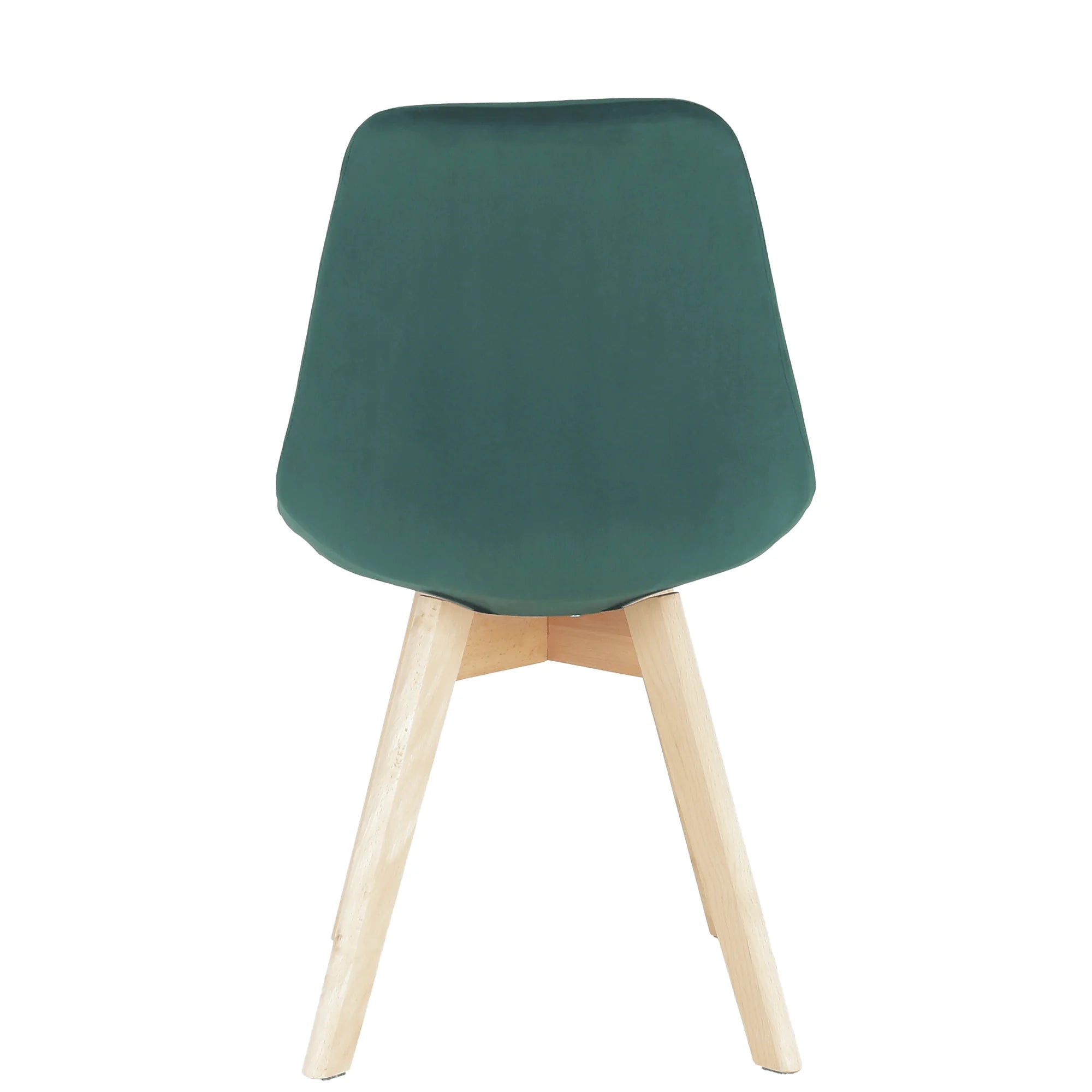 Scaun LORITA, verde smarald/fag, stofa catifelata/lemn, 48x57x81 cm