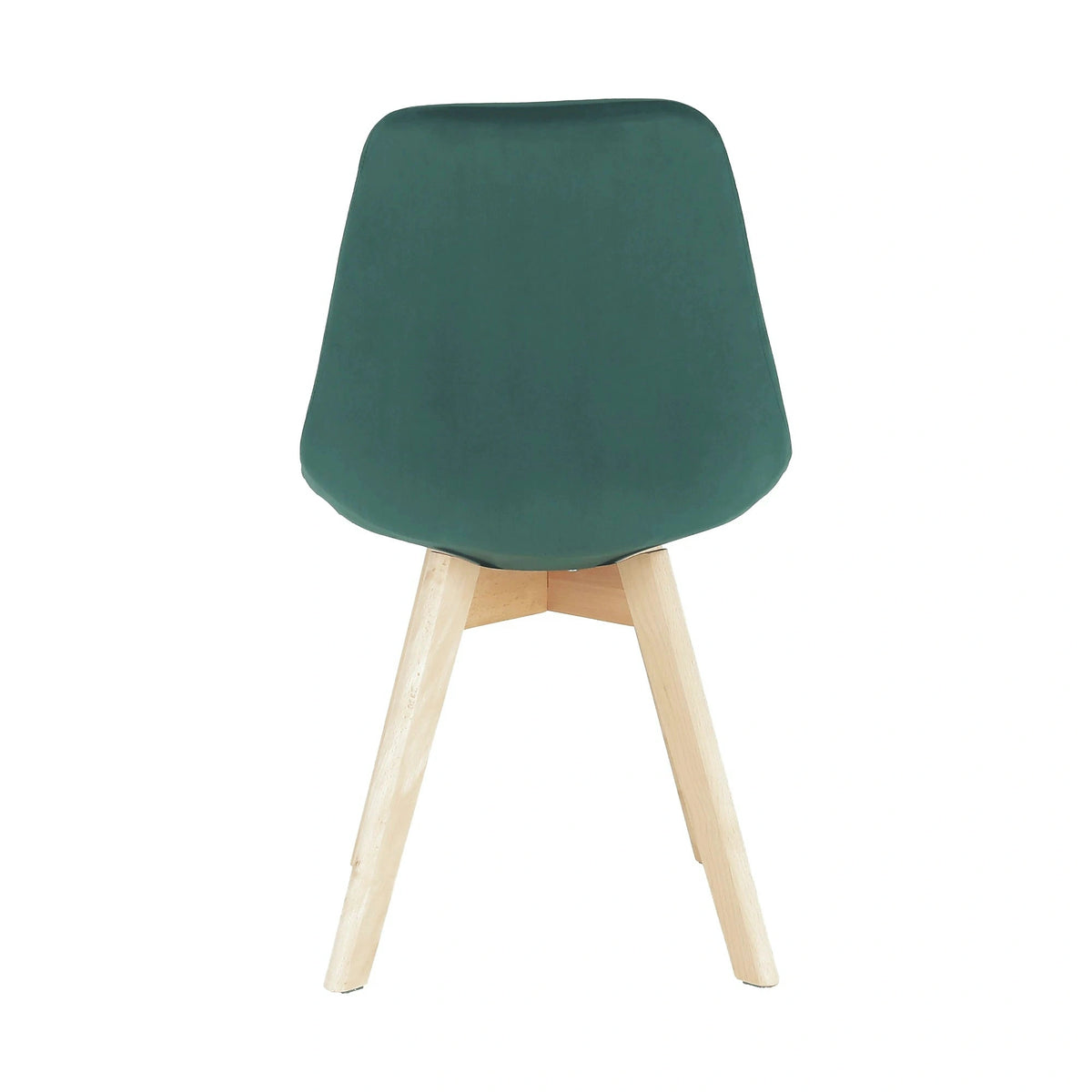 Scaun LORITA, verde smarald/fag, stofa catifelata/lemn, 48x57x81 cm