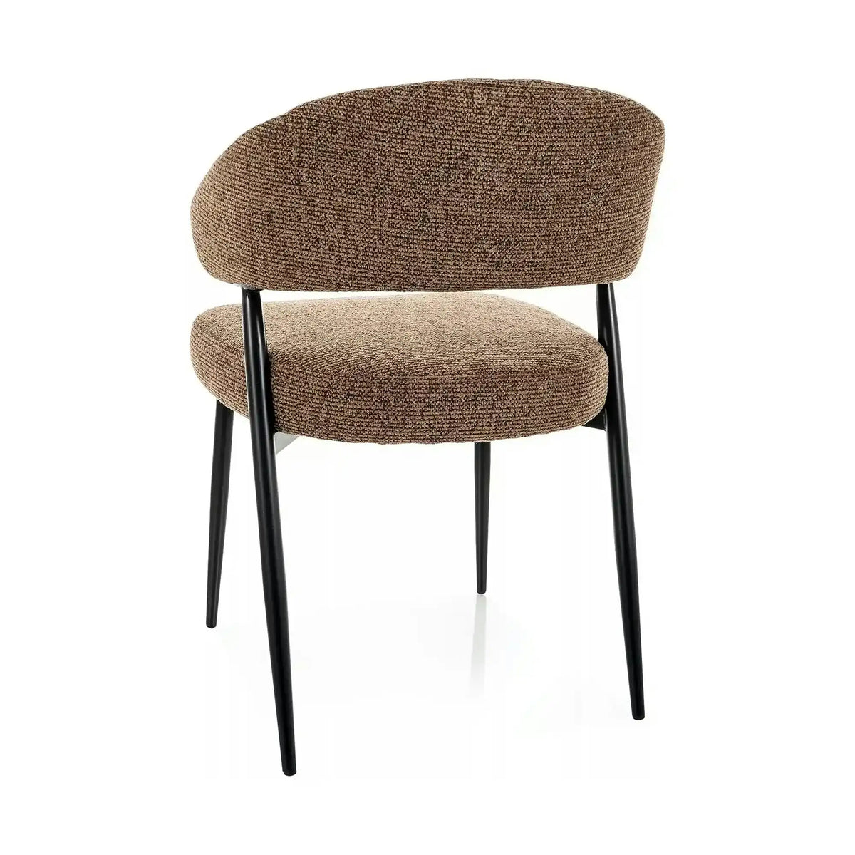 Scaun LUCIO, cappuccino/negru, stofă/metal, 55x50x80 cm